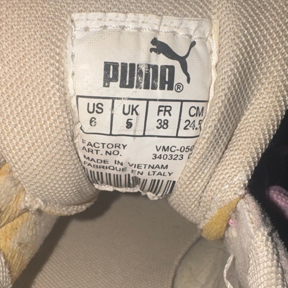 PUMA Women’s Pink & Cream Low-Profile Sneakers – Size 6 - Picture 2 of 7